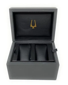 Bulova Hardcover Matte Black 6x4x4 - Fits Two Watches - Picture 1 of 3