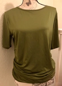 Green Short T-shirt Tunic Dress Top size M - Picture 1 of 6