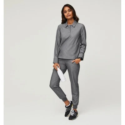 Blusa Médica FIGS Nala Manga Larga Colección Técnica Mujer Talla PEQUEÑA Gris Foto 1 de 4