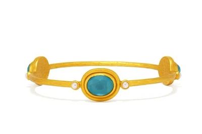 Браслет Julie Vos Simone радужный синий укладочный браслет размер S24k позолота - Изображение 1 из 4