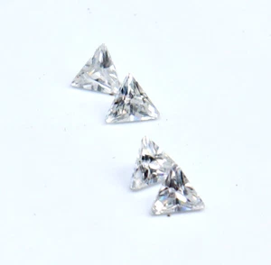 White Zircon 0.80 CT loose gemstone Trillion shape - Picture 1 of 5