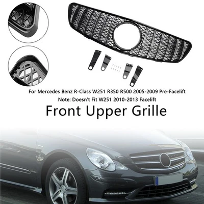 Front Bumper Grille Grill Fits Mercedes-Benz R-Class W251 R350 R500 2005-2009 Foto 1 de 4
