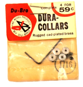 Vintage Du-Bro 1/16" Plated Brass Dura-Collars No.DC116  For R/C Models New - Picture 1 of 3