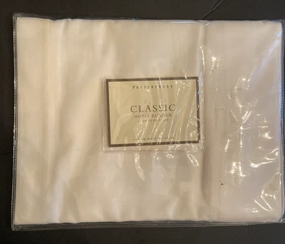 POTTERY BARN Hotel Table Runner 100% Cotton White 16 X 108 Inches NEW  NIP - Image 1 of 4