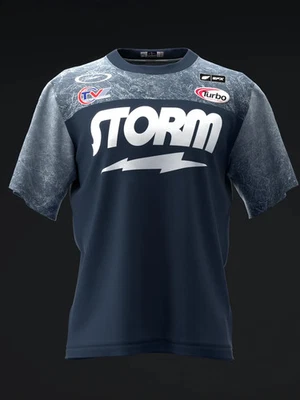 ORANGE FAST TEE Custom Name STORM SCRATCHY NAVY Bowling Jersey Men's & Women's Size