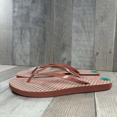 Sandalia chanclas Sam Edelman Amaya para mujer talla 8 playa goma coral rosa Foto 1 de 4