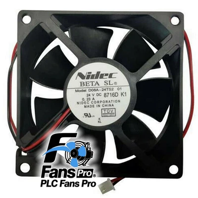 1PCS Brand New Nidec D08A-24TS2 01 DC24V 0.23A 80X80X25mm 2wires Cooling Fan - Image 1 of 3