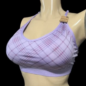 Victoria's Secret PINK Active Ultimate gefütterter Sport-BH mit herausnehmbaren Pads XXL lila - Bild 1 von 3