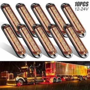 10x Car Truck 6 LED Sign Light/indicator Tail Light Bus Truck Sign Light 12V-24V - Picture 1 of 8