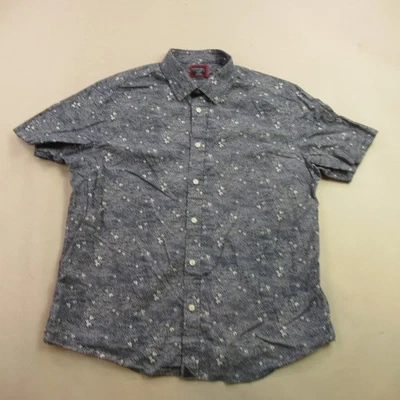 Untuckit Shirt Mens XL Short Sleeve Button Front Outdoors Slim Fit Blue - Image 1 of 4