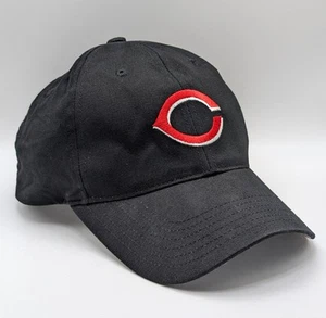 Cincinnati Reds Baseball Hat Cap Black Red Embroidered Strap Back MLB Ohio Adult - Picture 1 of 5