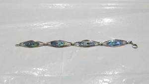 Vintage Paua Shell New Zealand Sterling Silber Armband - Bild 1 von 20