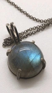 Collar Colgante SAC Plata 925 Italia Labradorita - Imagen 1 de 4