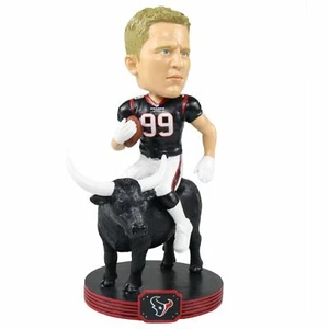 J.J Watt Houston Texans Riding Longhorn Special Edition Bobblehead NIB  - Picture 1 of 1