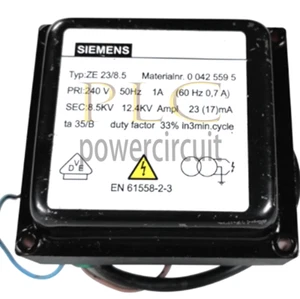 NEW SIEMENS ZE23 8.5 Ignition Transformer 240V 1A 8.5KV 12.4KV Ampl 23mA 1PCS - Picture 1 of 2