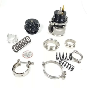 NEW 60mm External Turbo Waste Gate 24PSI+50mm BOV Blow Off Valve Q50 35PSI Black - Foto 1 di 5