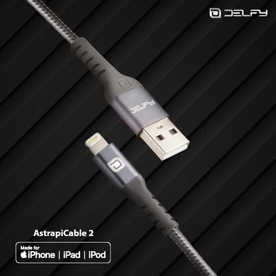 Delfy Apple Certified MFI Lightning Cable iPhone Charger 4ft Strong Aramid Fiber - Image 1 of 3
