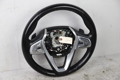 Volante BMW G11 G12 16-19 cuero negro térmico con palanca de cambios asistencia de carril Foto 1 de 4