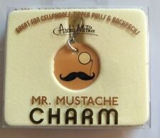 MR. MUSTACHE metal CHARM - bags phones  zip etc sweet item Archie mcphee 