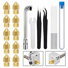 3D Printer Extruder Nozzle Cleaning Tool Kit w/Nozzles+Needles+Tweezers+Wrenches