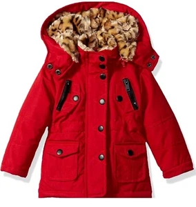 12M Urban Republic Toddler Little Kids Quilted Lined COAT Hooded Girls Jacket Re - Picture 1 of 7