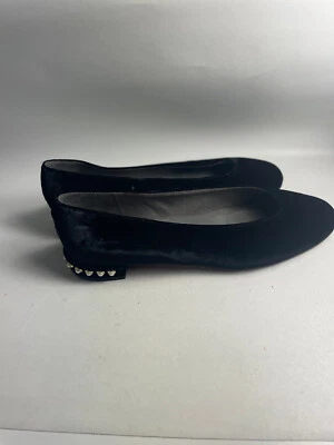 Zapatos planos de ballet Stuart Weitzman talla 9M Chicpearl negro terciopelo usados en excelente estado Foto 1 de 4