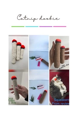 Cat Toy, Catnip Doobie, Blunt, Catnip Cat Toy, Joint Crocheted Joint - Image 1 of 4