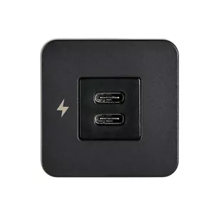 Enchufe cargador USB TILE Scanstrut SC-TILE-20 negro empotrado DOBLE USB-C - Imagen 1 de 6