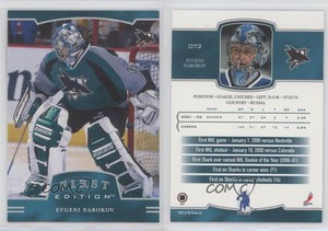2002-03 ITG Be A Player First Edition Evgeni Nabokov #072