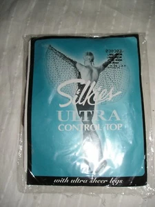 SILKIES ULTRA CONTROL Ultra Sheer Legs PANTYHOSE sz L MOCHA - Picture 1 of 1