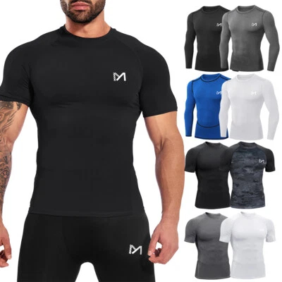 Herren Kurzarm Kompressionsshirt Sportshirt Laufshirt Funktionsshirt T-shirt Gym - Bild 1 von 4