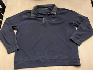 Greg Norman blau Fleece Herren XL Pullover mit Half Zip - Bild 1 von 7