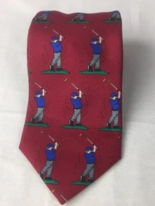 Ian Heath Tie Rack Mens Necktie “Golfing” 100% Silk - Picture 1 of 7