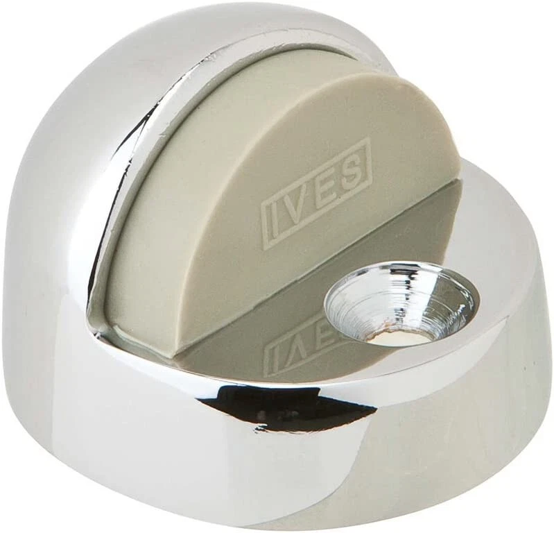 Ives by Schlage 438B26 抛光镀铬升高圆顶门挡门保险杠 — 第 1/1 张图片