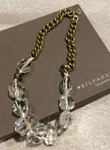 NEW ~ Silpada "Crystal Rocks" Necklace .925 Sterling Silver - Picture 1 of 12