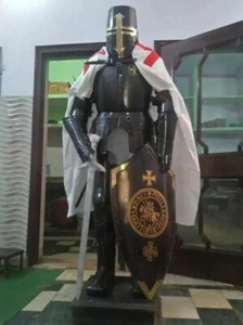 Knight Templar Medieval Suit Of Armor Crusader Combat Full Body Armour Costume - Picture 1 of 4