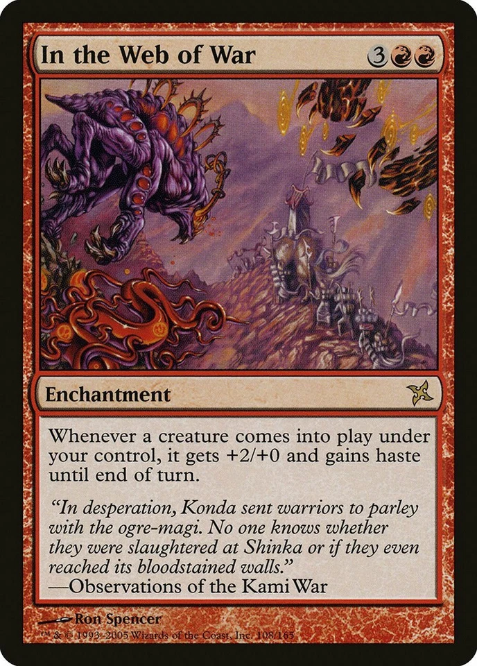 In the Web of War Betrayers of Kamigawa HEAVILY PLD Red Rare MAGIC CARD ABUGames - Image 1 of 1
