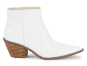 Botines de cuero con tachuelas Charles By Charles David Plato, blancos, talla 6, nuevos - Imagen 1 de 10