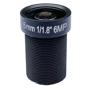6 Million HD 1/1.8 F1.2 6mm Black Light / Full Color M12 Industrial Camera Lens - Picture 1 of 9