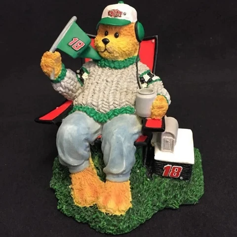 No. 18 Bobby Labonte Bear Figurine Limited Series Licensed Joe Gibbs Racing Cover