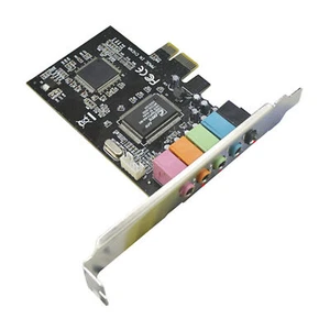 PCI-E Express Full Duplex 5.1ch CMI8738 Audio Sound Card W/Low Profile Bracket - Photo 1/13