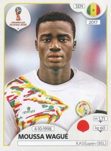 620 MOUSSA WAGUE SENEGAL KAS.EUPEN STICKER WORLD CUP RUSSIA 2018 PANINI