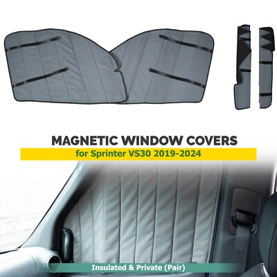 Cubiertas de parabrisas aisladas apagadas aptas para ventana de furgoneta Mercedes-Benz Sprinter Foto 1 de 4
