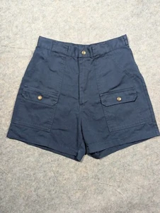 Pantaloncini corti vintage The Woolrich donna taglia 14 BLU NAVY anni 70 80 cargo vita alta - Foto 1 di 7