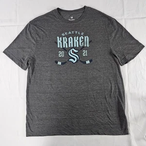 Fanatics Seattle Kraken Hockey NHL Mens Gray Size Large Tshirt New w/ Tags READ⬇ - Picture 1 of 14