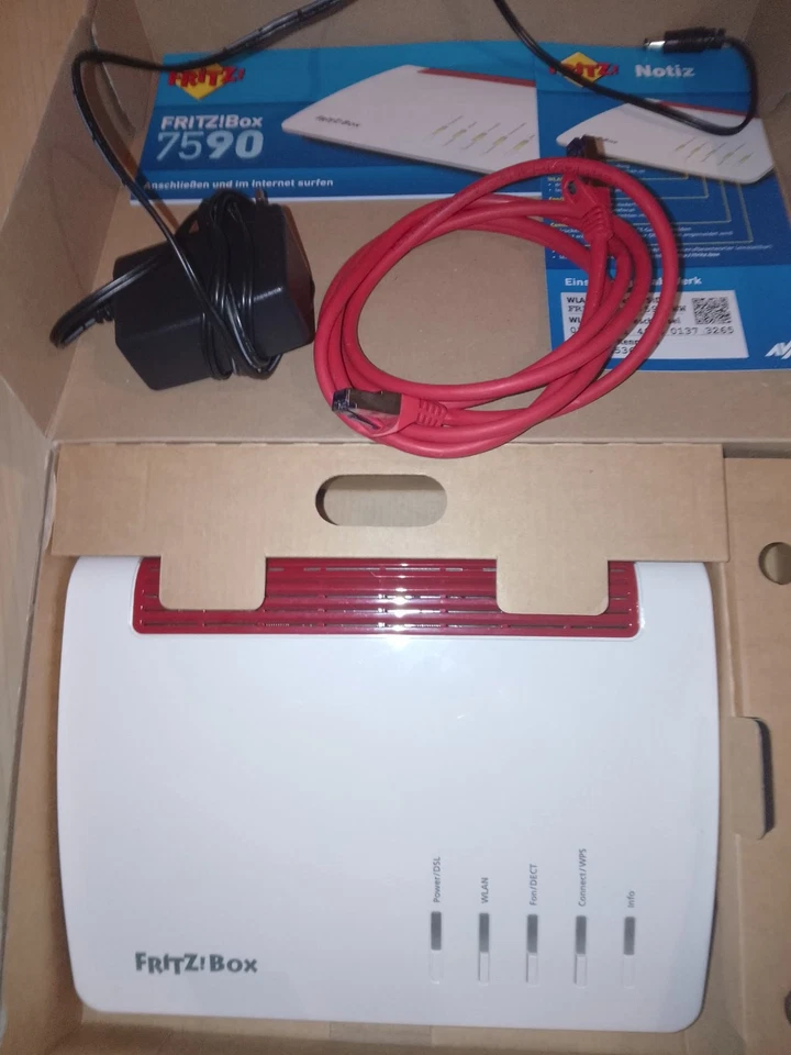 AVM FRITZ!Box 7590 Wireless Router/DSL-Modem - Weiß (20002784) - Bild 1 von 1