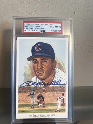 Billy Williams - Autograph - Perez-Steele Celebration Postcard - PSA 10 - Image 1 of 2