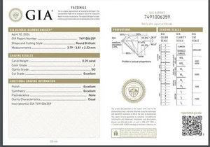 Triple Excellent Natural Diamond 0.20 Ct J/SI2 Grade 3 mm Round Brilliant Cut - Picture 1 of 5