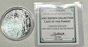 Anonymous Mint Amy Brown Collection Lady of the Forest Ltd Ed 1oz Silver Proof - Picture 1 of 3
