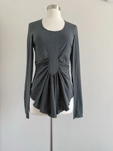 SPORTMAX POLYAMIDE ELASTANE STRETCHY PULLOVER TOP BLOUSE SZ L  MADE IN ITALY - Picture 1 of 12